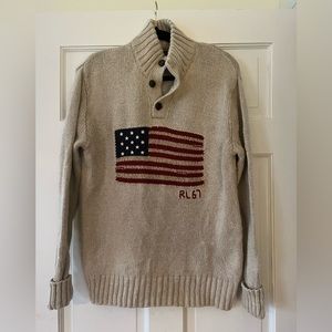 Ralph Lauren Vintage American Flag Sweater